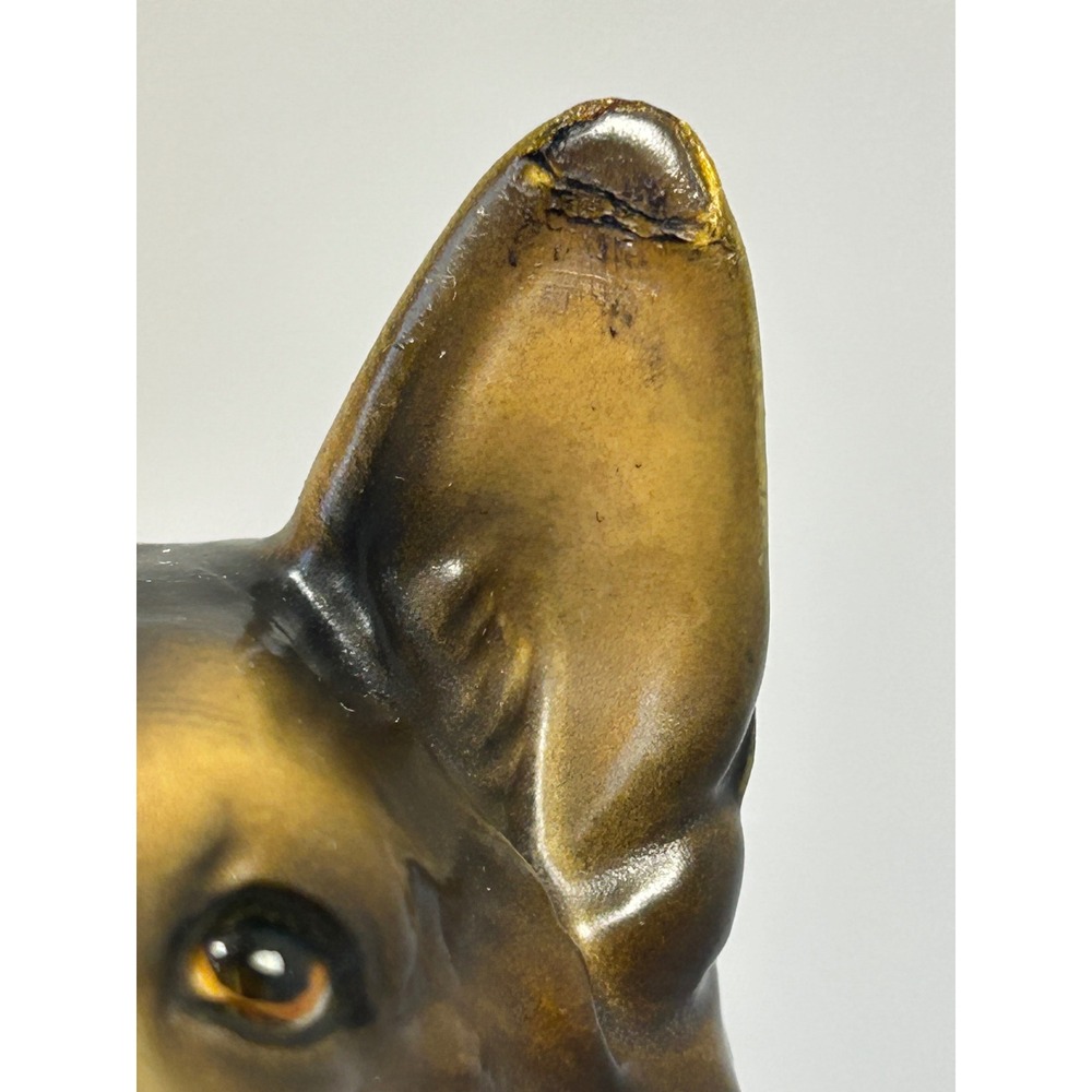 Vintage Ceramic German Shepherd Dog Figurine Made in Japan Hand Painted Repaired - Picture 6 of 16